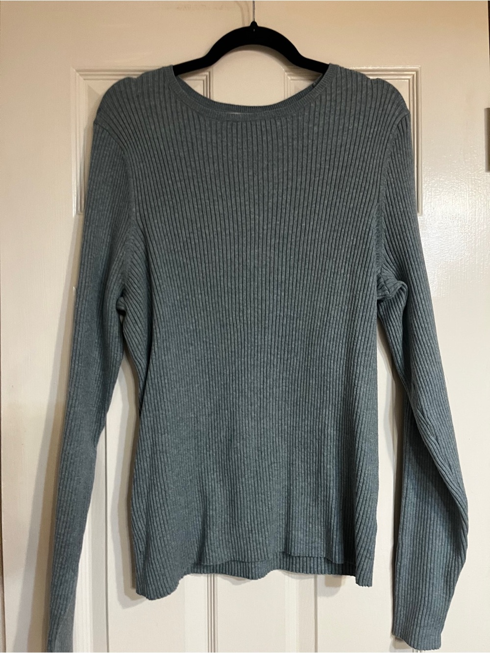 Old Navy Ribbed Long-Sleeve Scoop Neck Sweater in Slate Blue - Picture 1 of 6